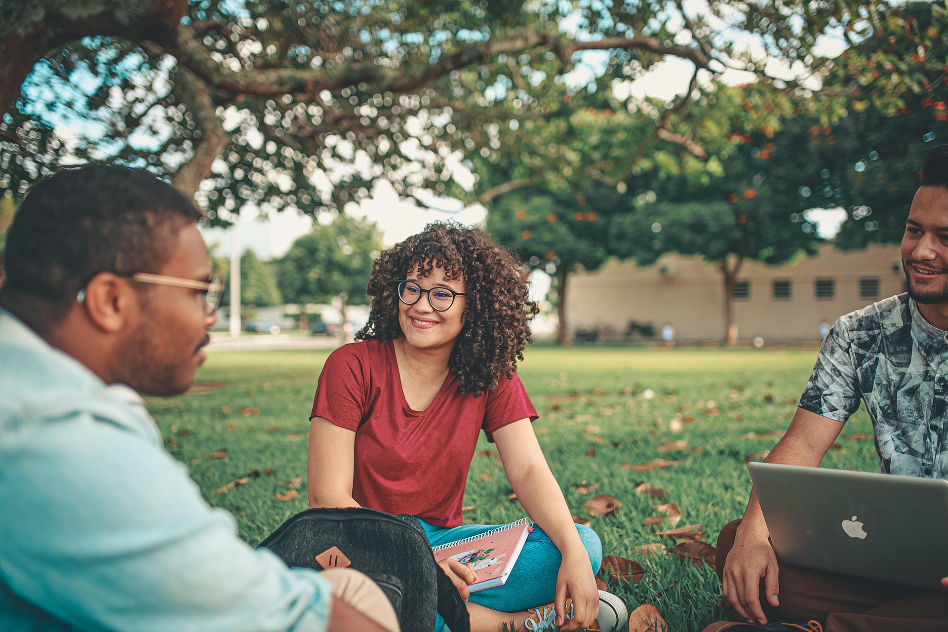International students on a UK university campus